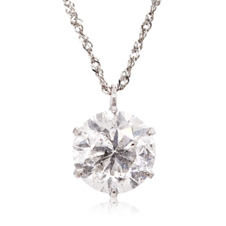 1．7ct）鑑定書付 プラチナダイヤモンドペンダント