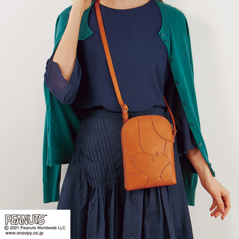 スヌーピー ナチュラルレザーのスマートポシェット ニッポン放送ラジオショッピング通販 オンライン ラジオリビング