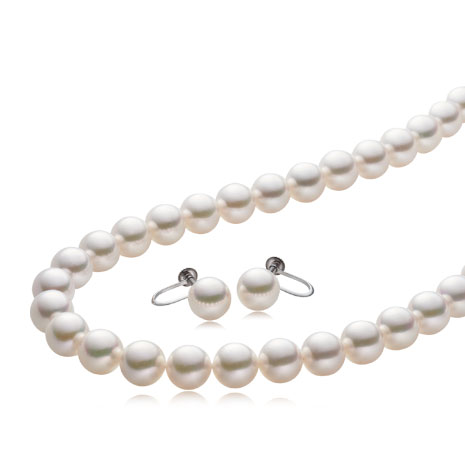 専門店では あこや真珠 本真珠 ネックレス 真珠約8cm パール