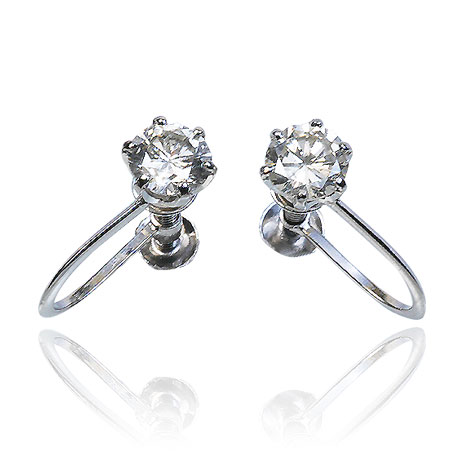 ホワイトゴールド ０ ７ｃｔダイヤ イヤリング ニッポン放送ラジオショッピング通販 オンライン ラジオリビング