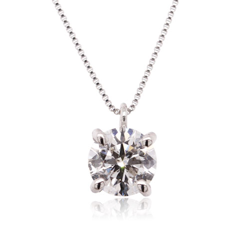 新品未使用　PT　天然ダイヤモンドネックレス　F SI2 EX ０．７ｃｔ