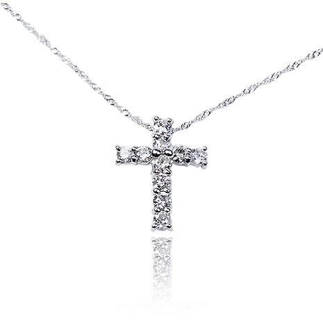プラチナトップ　　クロス　高品質ダイヤモンド1.04ct K18 ダイヤ入りクロスペンダントトップ | 株式会社特撰すずき