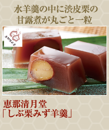 恵那清月堂「しぶ栗みず羊羹」
