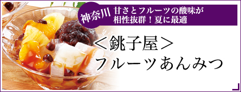 ＜銚子屋＞フルーツあんみつ