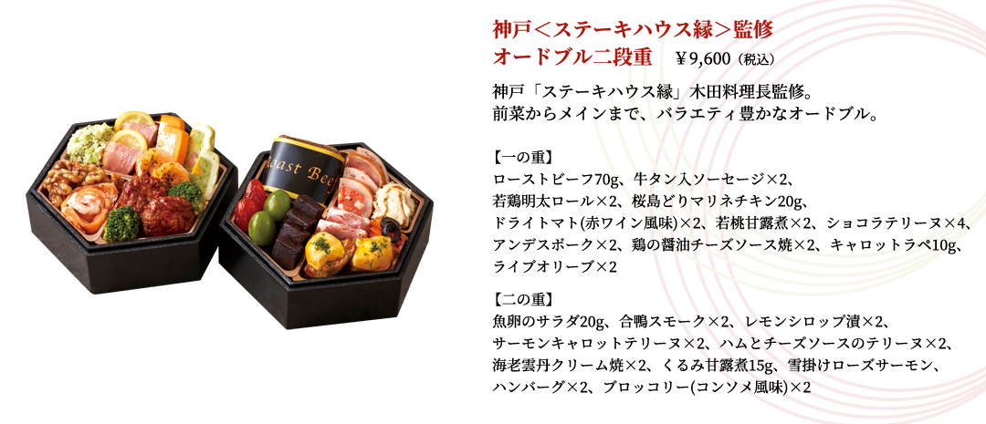 ＜ステーキハウス縁＞監修オードブル二段重